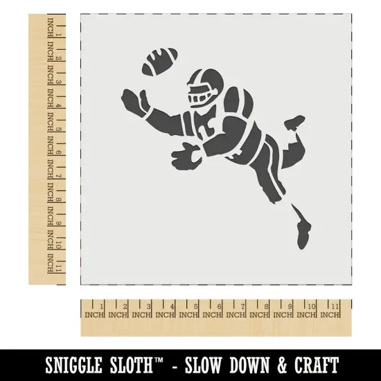 Cartoon American Football Catching Ball Wall Cookie DIY Craft Reusable Stencil {1}