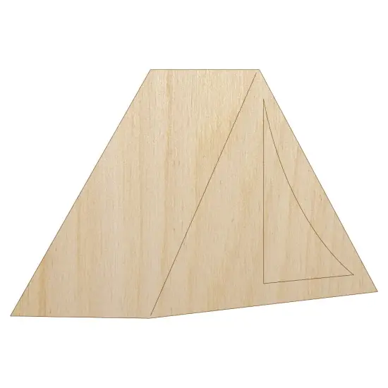 Tent Camping Unfinished Wood Shape Piece Cutout for DIY Craft Projects {7}