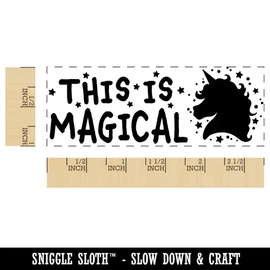 This is Magical Unicorn Teacher Student School Self-Inking Rubber Stamp Ink Stamper Orange {1}