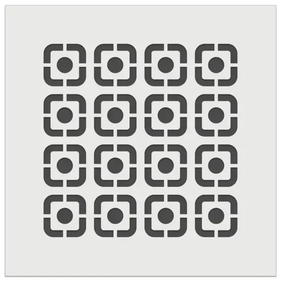 Circle in Square Pattern Wall Cookie DIY Craft Reusable Stencil {7}