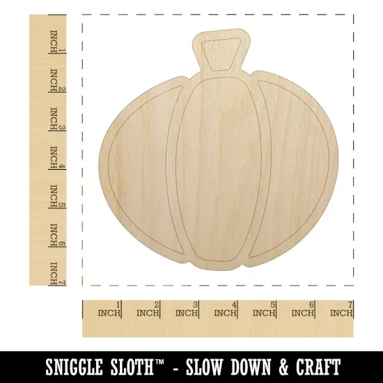 Cute Pumpkin Unfinished Wood Shape Piece Cutout for DIY Craft Projects {1}