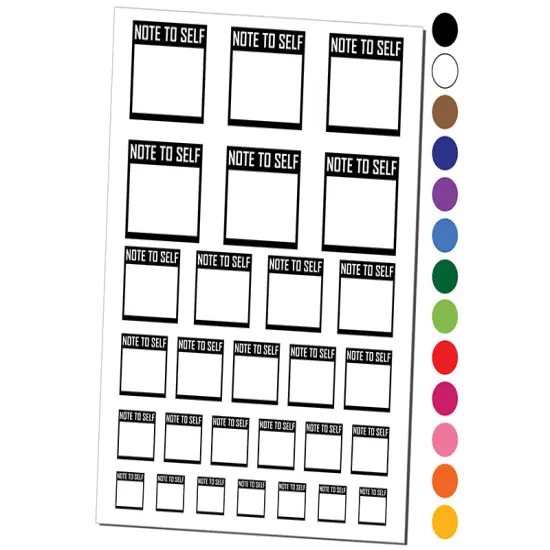 Bold Note to Self Blank Journaling Temporary Tattoo Water Resistant Fake Body Art Set Collection Dark Green {1}