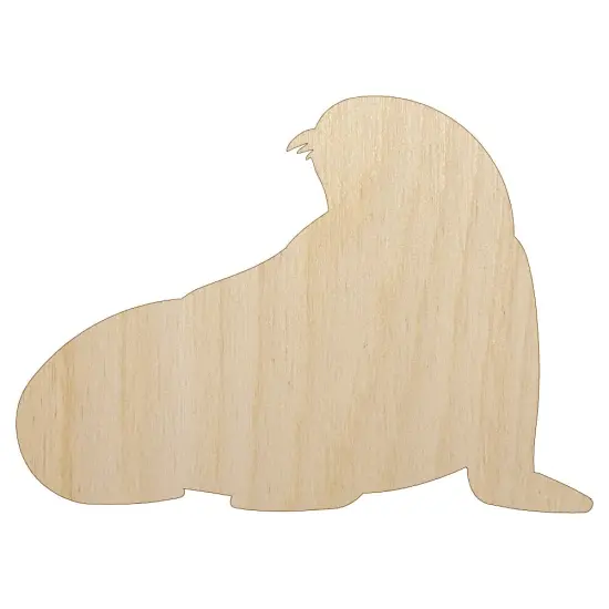 Seal Solid Unfinished Wood Shape Piece Cutout for DIY Craft Projects {1}