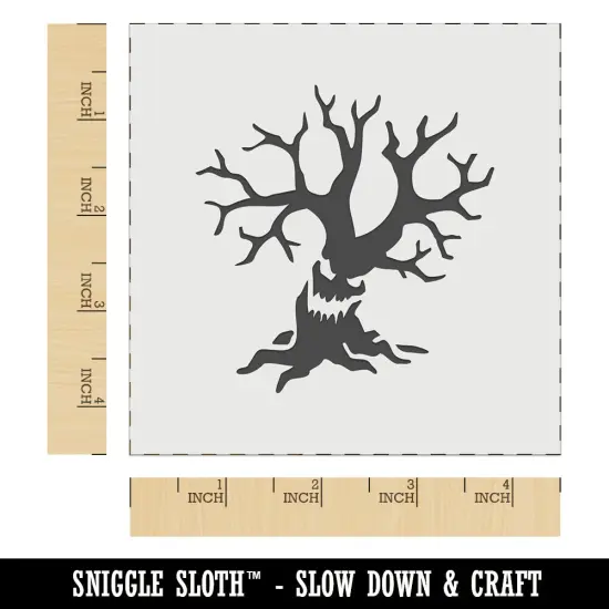 Spooky Scary Tree Monster Halloween Wall Cookie DIY Craft Reusable Stencil {7}