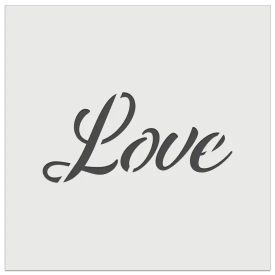 Love Cursive Text Wall Cookie DIY Craft Reusable Stencil {2}
