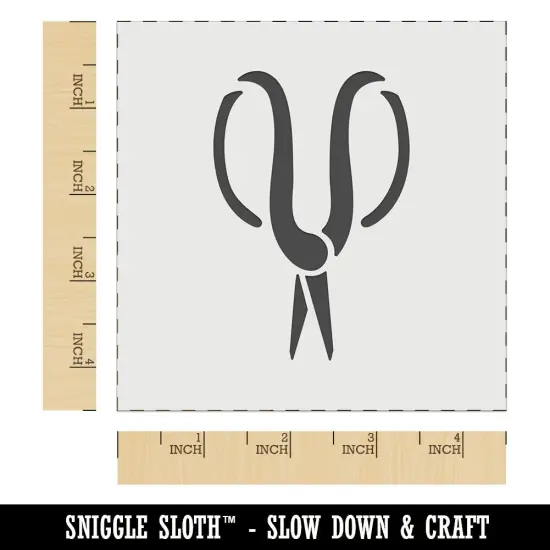 Floral Cutting Scissors Wall Cookie DIY Craft Reusable Stencil {6}