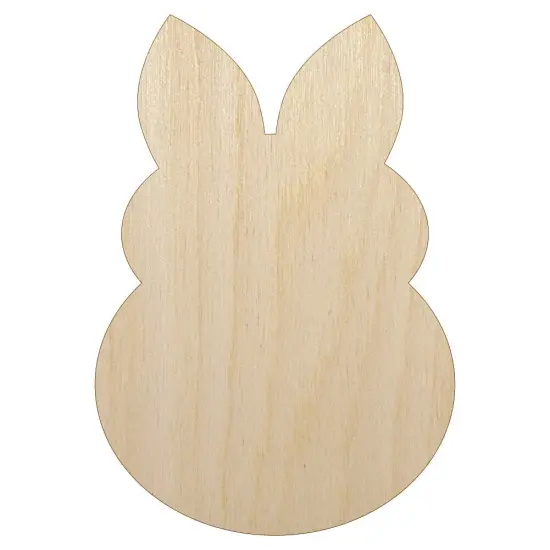 Cute Bunny Rabbit Solid Unfinished Wood Shape Piece Cutout for DIY Craft Projects {1}