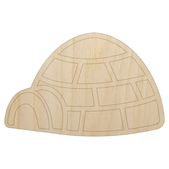 Igloo Ice House Unfinished Wood Shape Piece Cutout for DIY Craft Projects {1}