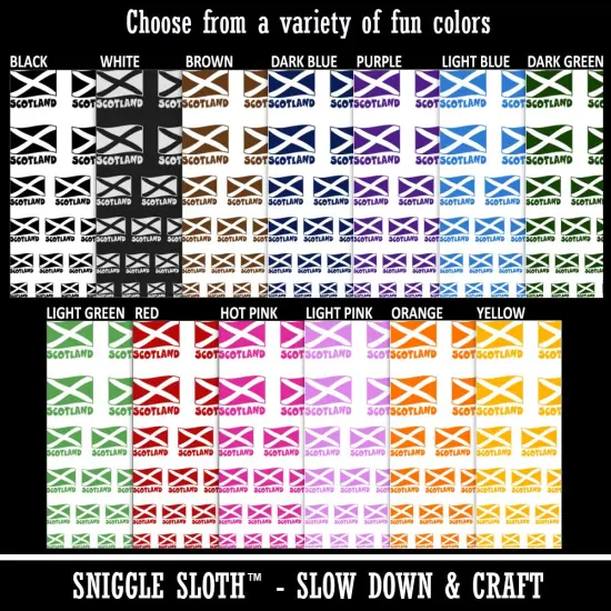 Scotland with Waving Flag Cute Temporary Tattoo Water Resistant Fake Body Art Set Collection Red {3}