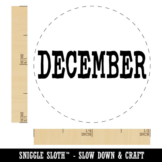 December Month Calendar Fun Text Self-Inking Rubber Stamp for Stamping Crafting Planners Sky Blue {1}