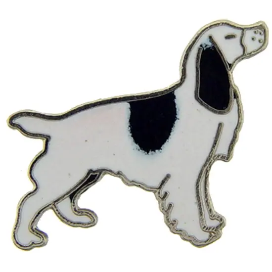 English Cocker Spaniel Pin White 1" {1}