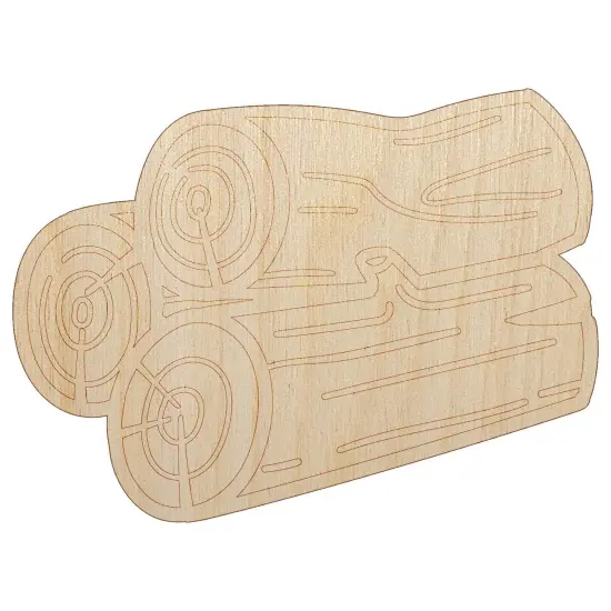 Stack of Logs Firewood Unfinished Wood Shape Piece Cutout for DIY Craft Projects {7}