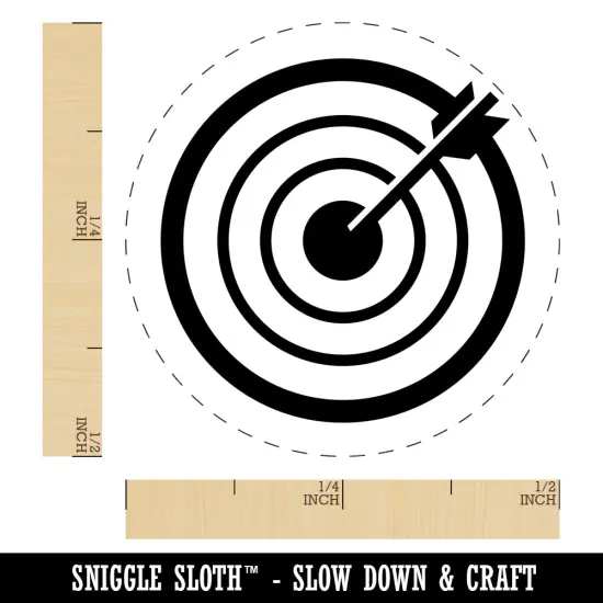 Archery Target Bullseye with Arrow Self-Inking Rubber Stamp for Stamping Crafting Planners Purple {1}