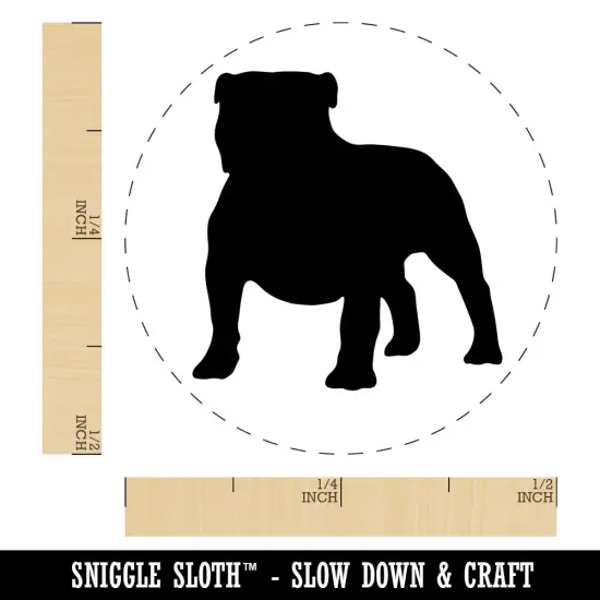 Bulldog English British Dog Solid Self-Inking Rubber Stamp for Stamping Crafting Planners UV {1}