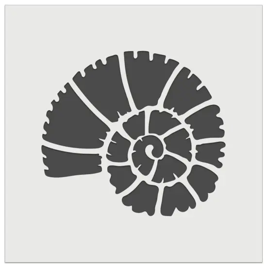 Spiral Ammonite Fossil Marine Mollusk Wall Cookie DIY Craft Reusable Stencil {7}