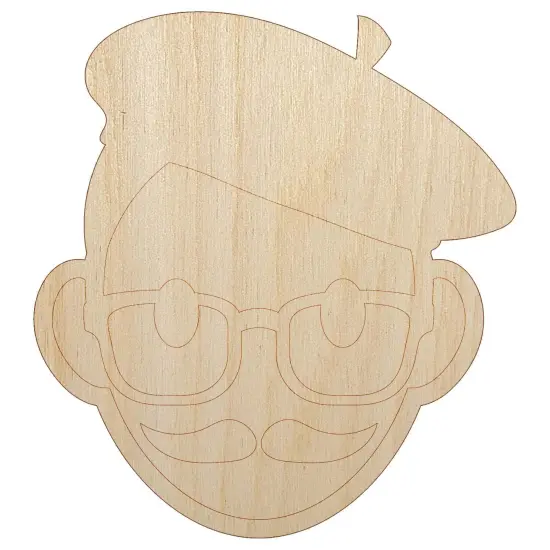 Artist Icon Unfinished Wood Shape Piece Cutout for DIY Craft Projects {7}