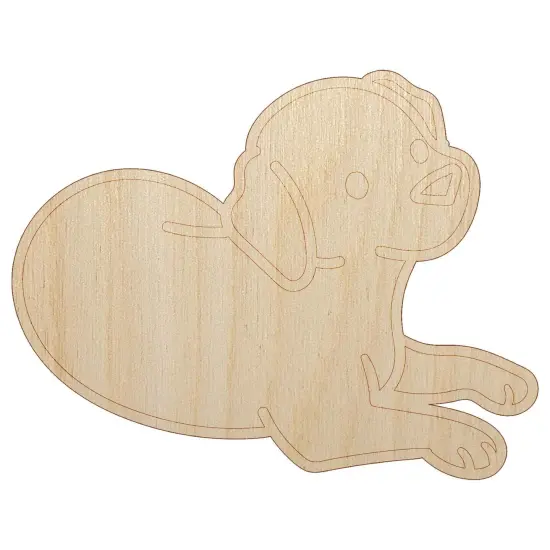 Labrador Retriever Laying Down Dog Unfinished Wood Shape Piece Cutout for DIY Craft Projects {7}