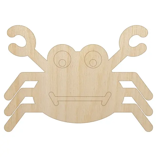 Silly Crab Unfinished Wood Shape Piece Cutout for DIY Craft Projects {1}