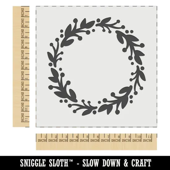 Wreath Decorative Wall Cookie DIY Craft Reusable Stencil {1}