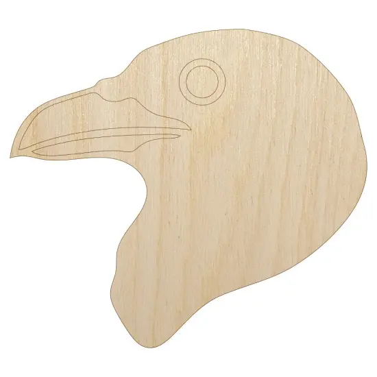 Clever Raven Head Unfinished Wood Shape Piece Cutout for DIY Craft Projects {7}