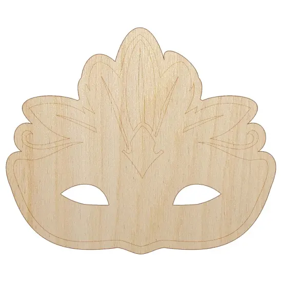 Mardi Gras Venetian Masquerade Mask Unfinished Wood Shape Piece Cutout for DIY Craft Projects {2}