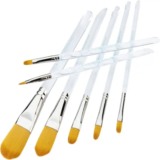 Royal & Langnickel(R) Aqualon Filbert Brush Set-7/Pkg {5}