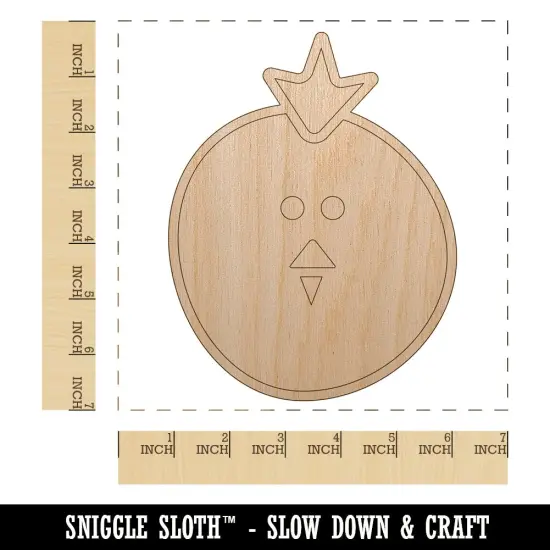 Rooster Chicken Head Cute Unfinished Wood Shape Piece Cutout for DIY Craft Projects {1}