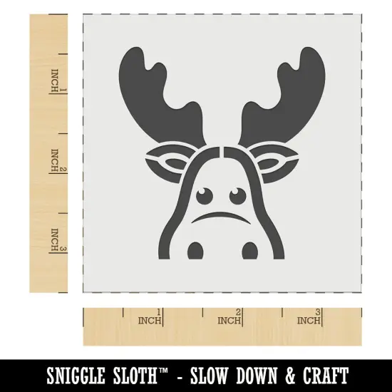 Peeking Moose Wall Cookie DIY Craft Reusable Stencil {5}