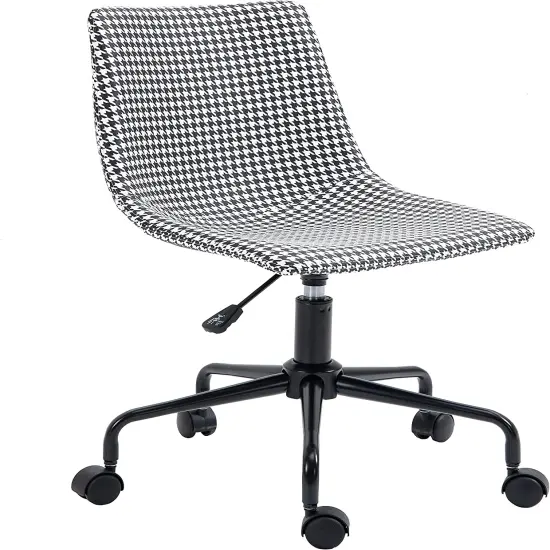 ISL Furnishings InterSpaceLiving Print Desk Chair (Houndstooth Vinyl/Black) {1}