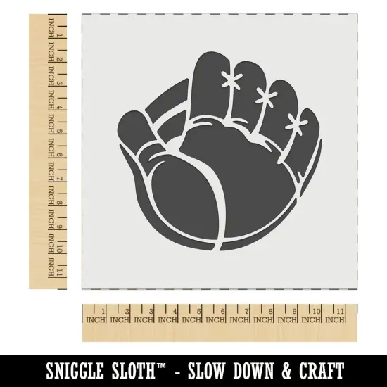 Baseball Catchers Mitt Gloves Wall Cookie DIY Craft Reusable Stencil {1}