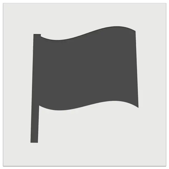 Waving Flag Solid Wall Cookie DIY Craft Reusable Stencil {7}