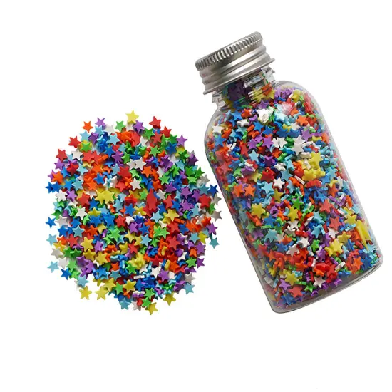 Buttons Galore Bright Colors Polymer Clay Stars - Embellishments for DIY Crafts 100 Grams {1}