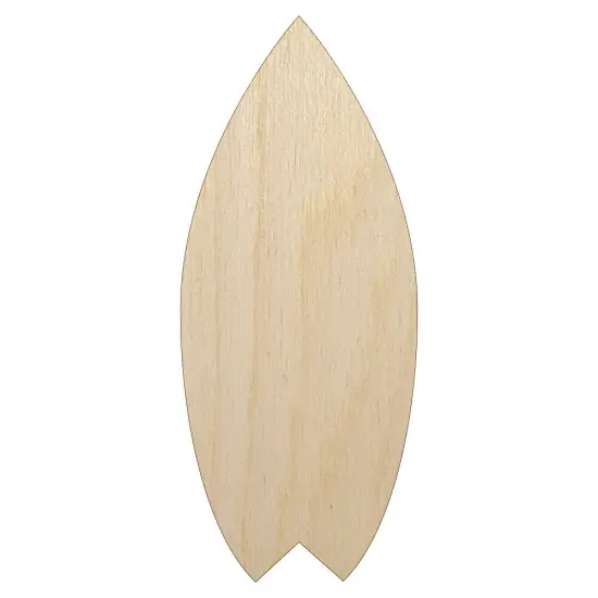 Surfboard Solid Unfinished Wood Shape Piece Cutout for DIY Craft Projects {1}