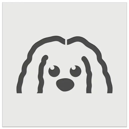 Peeking Doggy Dog Puppy Wall Cookie DIY Craft Reusable Stencil {7}