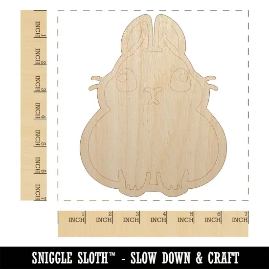Pygmy Rabbit Bunny Cute Unfinished Wood Shape Piece Cutout for DIY Craft Projects {1}