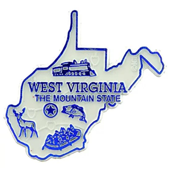 West Virginia Refrigerator Magnet 2" {1}