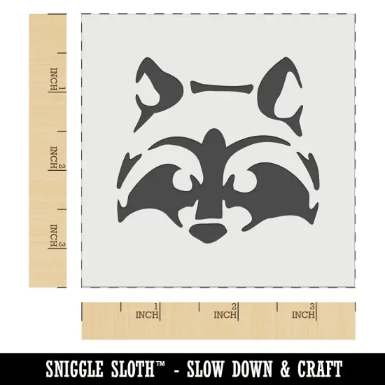 Masked Raccoon Trash Panda Head Wall Cookie DIY Craft Reusable Stencil {5}