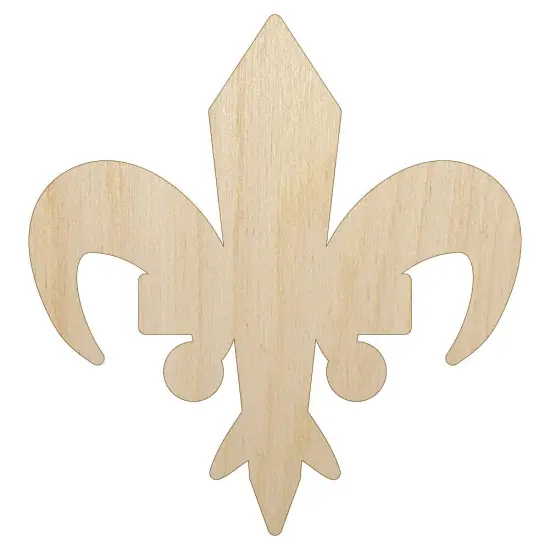 Fleur De Lis French Mardi Gras Solid Unfinished Wood Shape Piece Cutout for DIY Craft Projects {7}