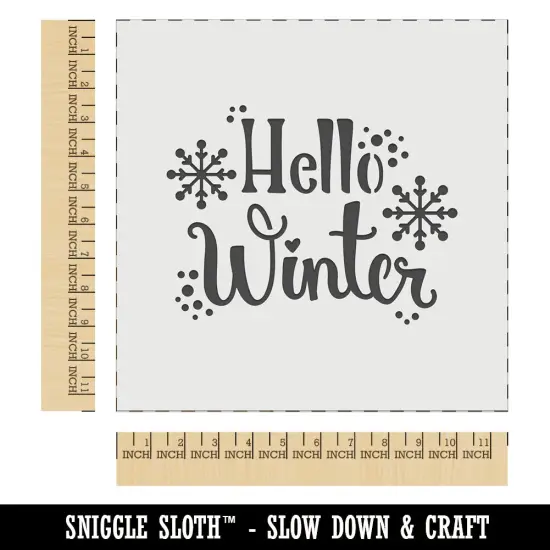 Hello Winter Snowflakes Wall Cookie DIY Craft Reusable Stencil {1}