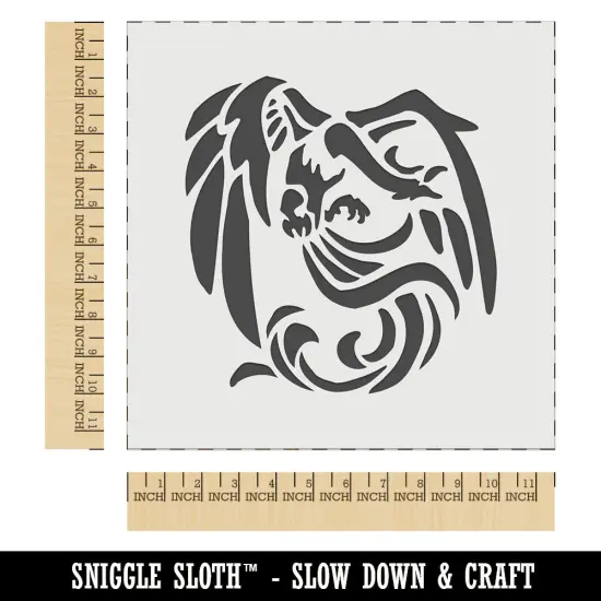 Asian Phoenix Fenghuang Chinese Mythological Creature Wall Cookie DIY Craft Reusable Stencil {1}