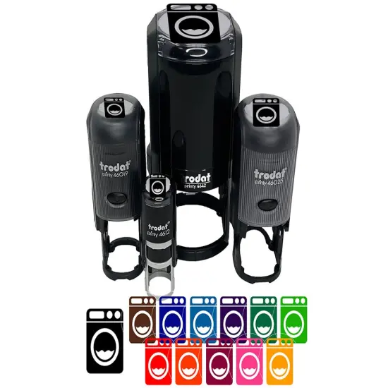 Washing Machine Laundry Self-Inking Rubber Stamp for Stamping Crafting Planners Fuchsia {7}