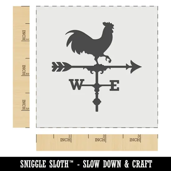 Rooster Chicken Weathervane Wall Cookie DIY Craft Reusable Stencil {5}