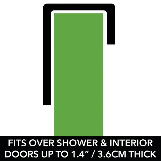 mDesign Steel Portable Over Door Hanging Shower Caddy Storage Organizer {3}