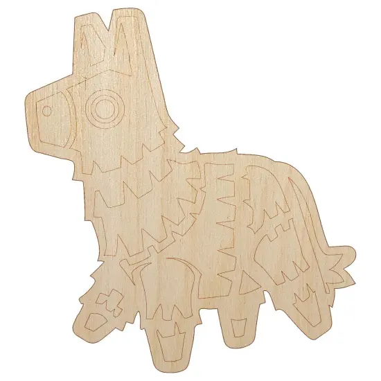 Fiesta Donkey Party Pinata Unfinished Wood Shape Piece Cutout for DIY Craft Projects {7}