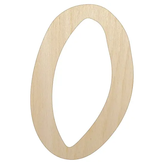 Number 0 Zero Felt Marker Font Unfinished Wood Shape Piece Cutout for DIY Craft Projects {1}