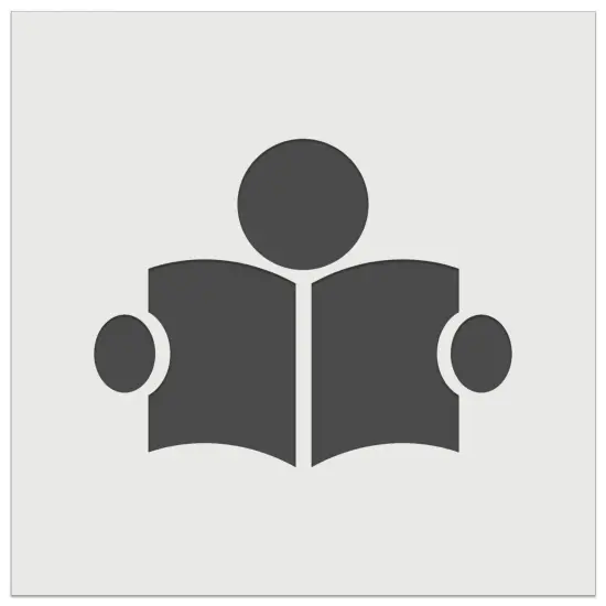 Reading Book Library Icon Wall Cookie DIY Craft Reusable Stencil {7}