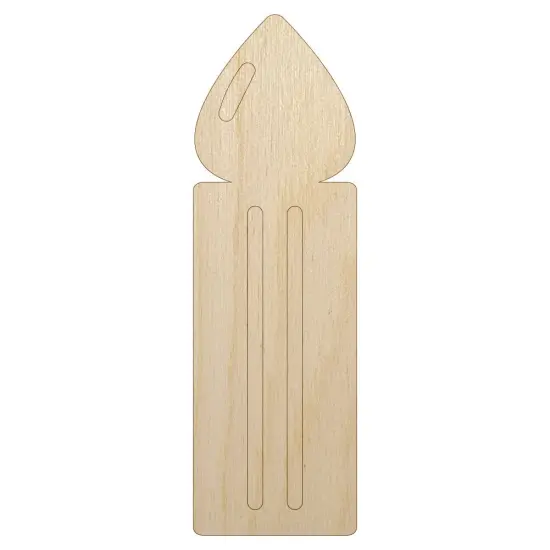 Birthday Candle Single Unfinished Wood Shape Piece Cutout for DIY Craft Projects {1}