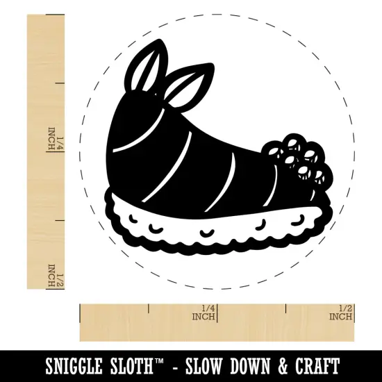 Funny Sea Bunny Shaped Sushi Nudibranch Self-Inking Rubber Stamp for Stamping Crafting Planners Sky Blue {1}