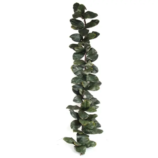 6-Foot Magnolia Leaf Christmas Garland with Realistic Silk Leaves - 2-Pack, Elegant Greenery for Home D&eacute;cor & Event Styling - Year-Round Charm, Floral Home by Artificial Flowers {1}