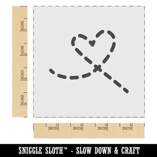 Dashed Heart Wall Cookie DIY Craft Reusable Stencil {6}